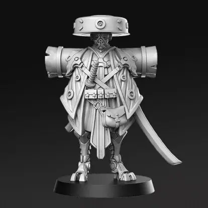 Kanbei - Robot Samurai Miniatures 3D Print Model STL