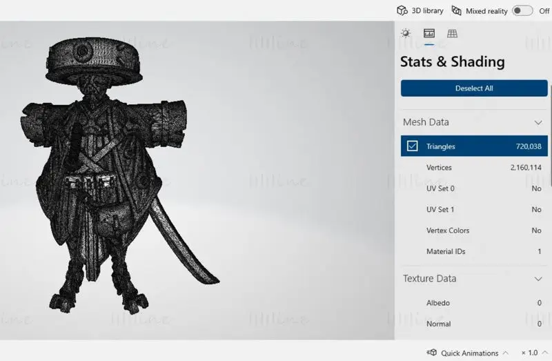 Kanbei - Robô Samurai Miniaturas Modelo de Impressão 3D STL
