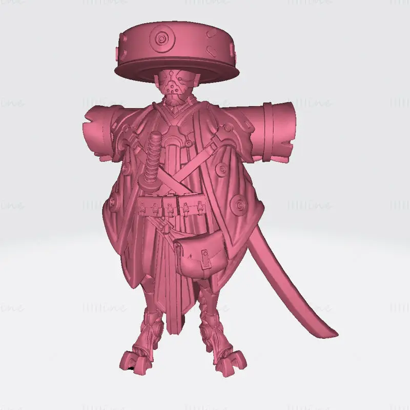 Kanbei - Roboter Samurai Miniaturen 3D Druck Modell STL