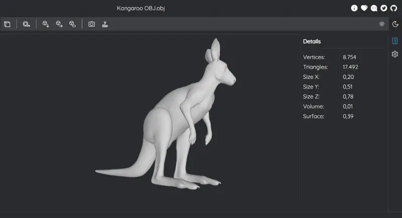 Kangaroo 3D Print Model