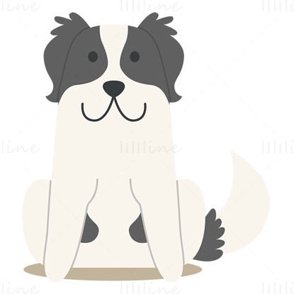 Каракачан пас цртани вектор