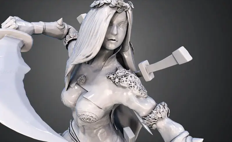 Katarina the Sinister Blade 3D Print Model STL File (League of Legends)