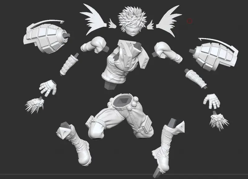 Katsuki Bakugo - My Hero Academia 3D tiskalni model STL