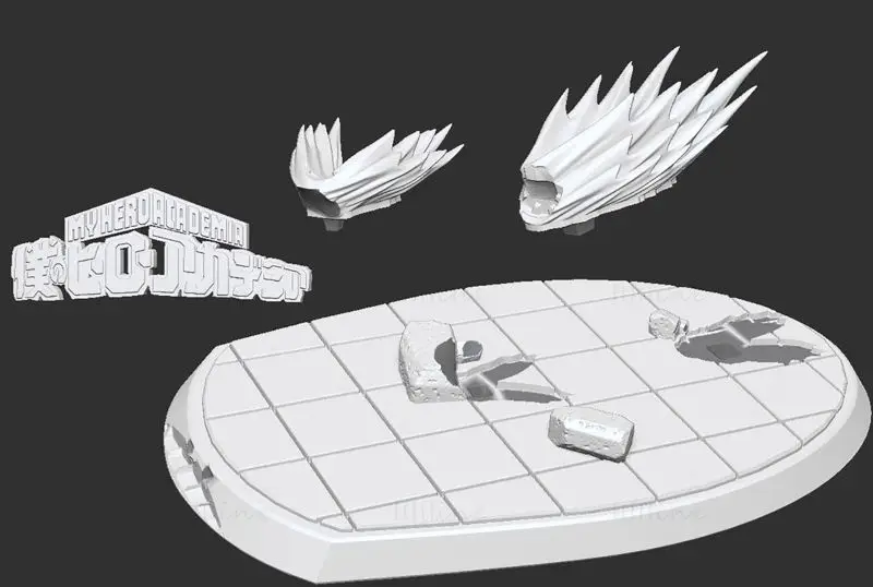 爆豪胜己 - 我的英雄学院 3D 打印模型 STL