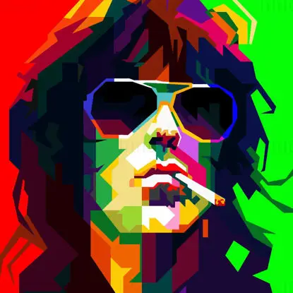 Arte pop de rock and roll de Keith Richards WPAP Vector