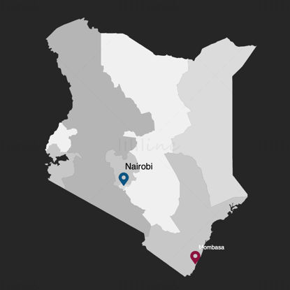 Kenia-Infografik-Karte bearbeitbare PPT und Keynote