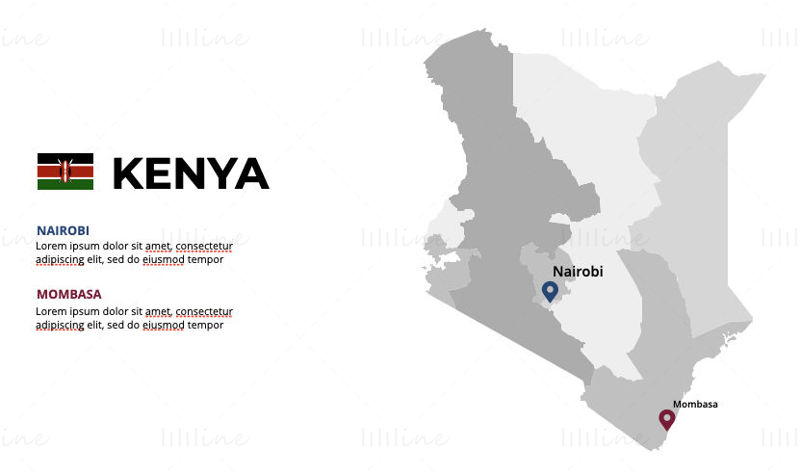 Kenya Infographics Map editable PPT & Keynote