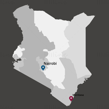 Kenya harita vektörü