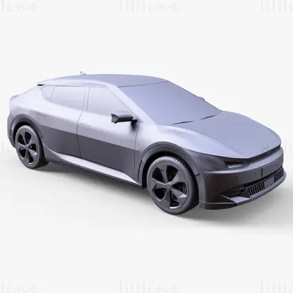 Kia EV6 Hybrid Car 3D Model