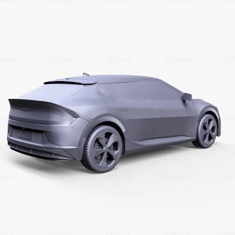 3D модель гибридного автомобиля Kia EV6