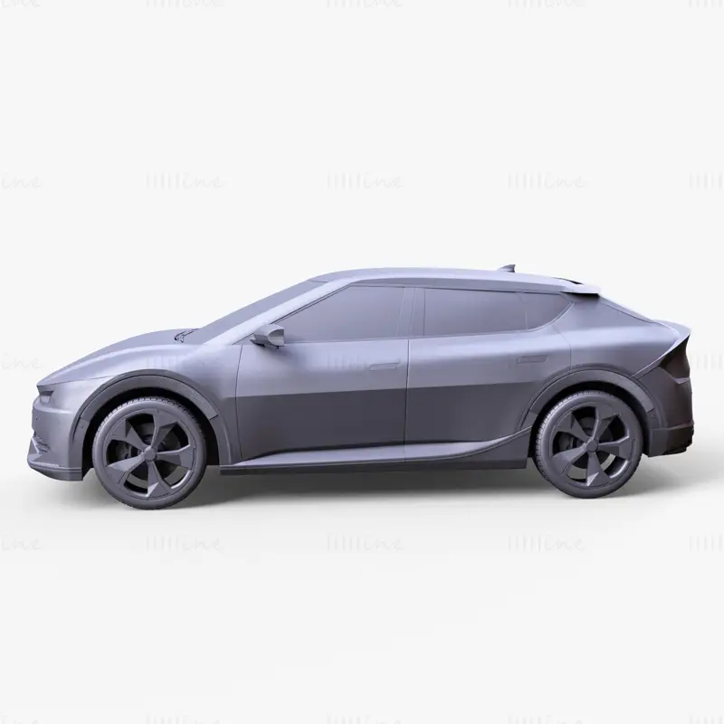 3D модель гибридного автомобиля Kia EV6