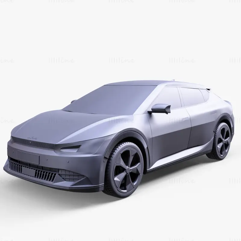 Modelo 3D do carro híbrido Kia EV6