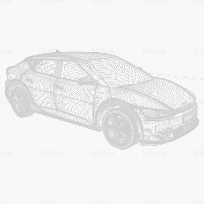 Kia EV6 Hibrit Araba 3D Modeli