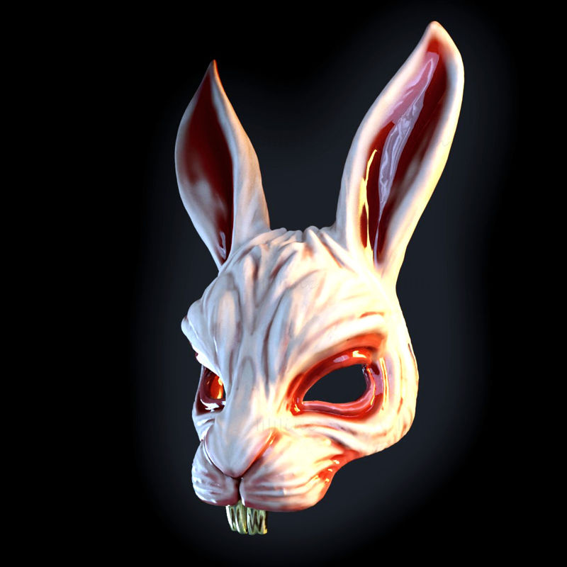 Máscara de coelho assassino impressão 3d modelo STL
