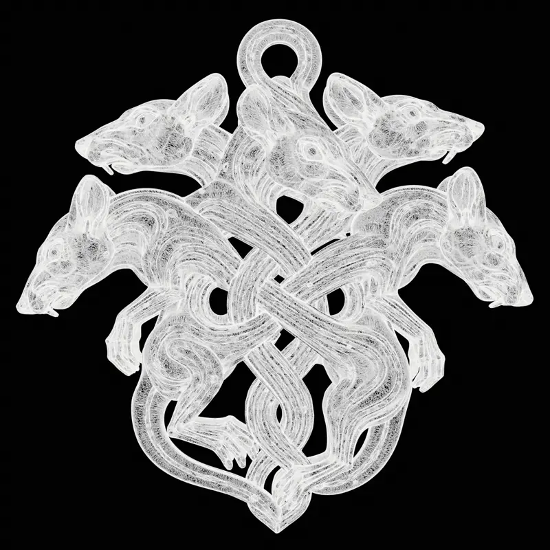 Modello di stampa 3D per il design del ciondolo King Rats