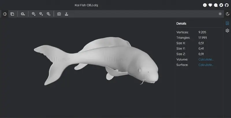 3D-model ribe Koi