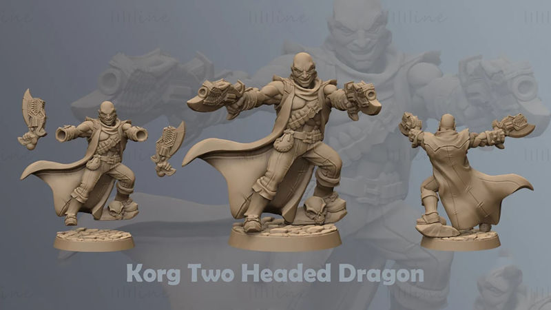 Korg Two Headed Dragon 3D Printing Model