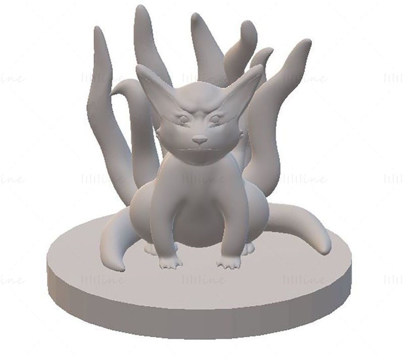 Kurama (Kyubi) Naruto 3D modell STL nyomtatásra készen