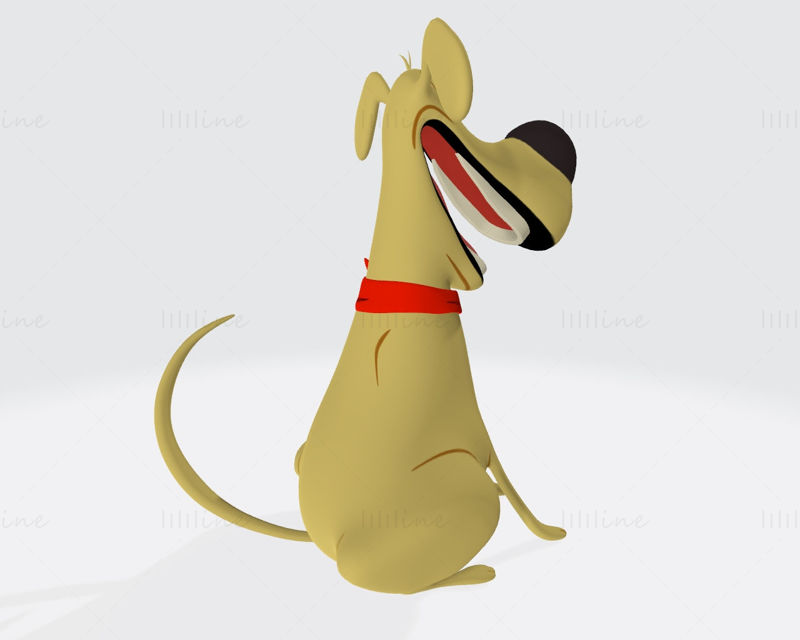 Labrador Retriever Cartoon 3D Print Model
