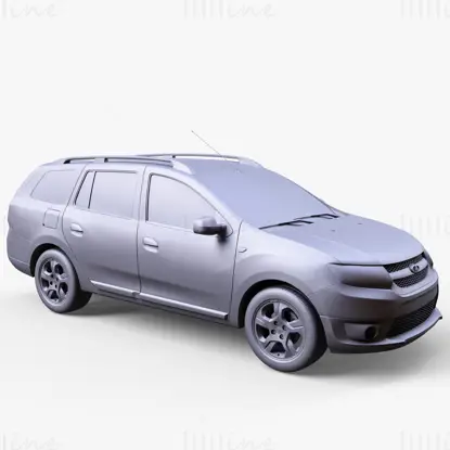 3D модель автомобиля Лада Ларгус 2016