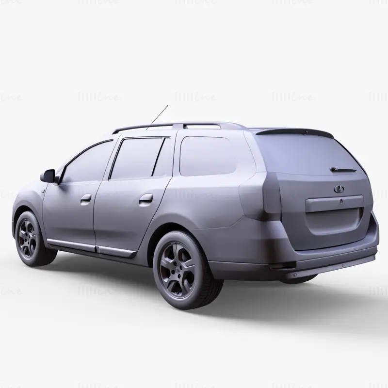 3D модель автомобиля Лада Ларгус 2016