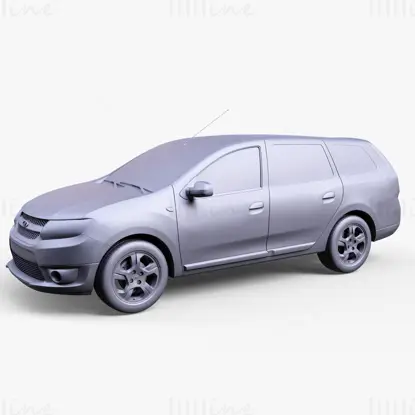 3D model avtomobila Lada Largus Furgon 2016