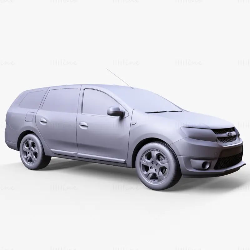 3D model avtomobila Lada Largus Furgon 2016