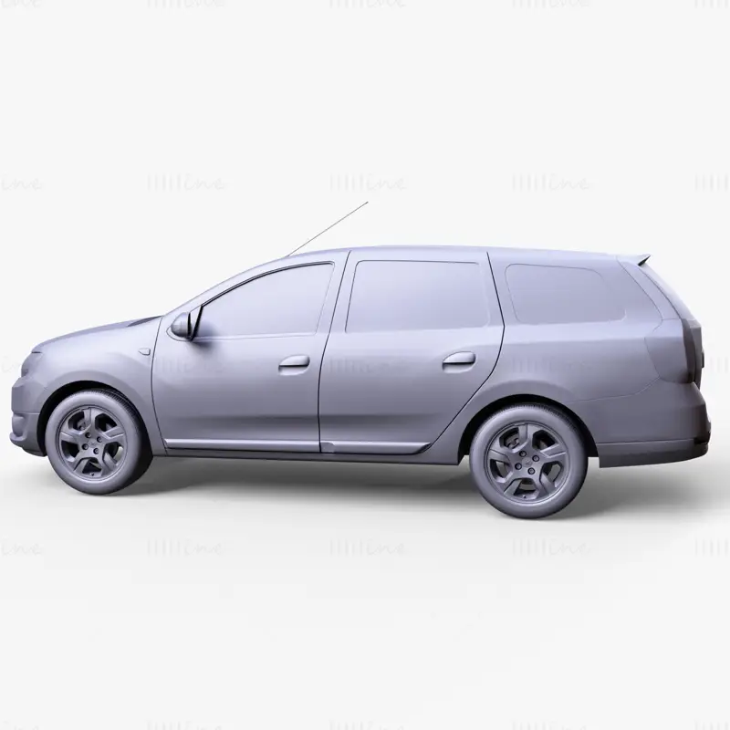 3D модель автомобиля Лада Ларгус Фургон 2016