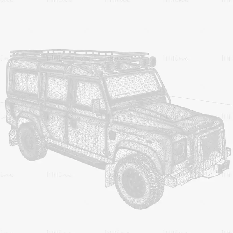 Land Rover Defender V8 3D Modeli