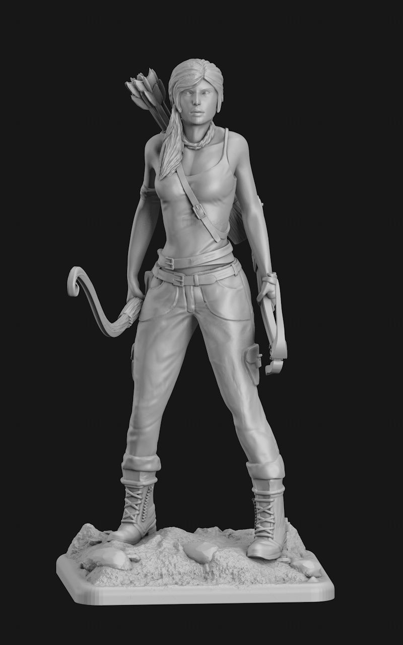 Lara croft 3D-printmodel STL