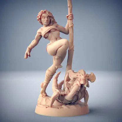 Lara, a táncos és Scourgy, a Zeek 3D Print Model STL