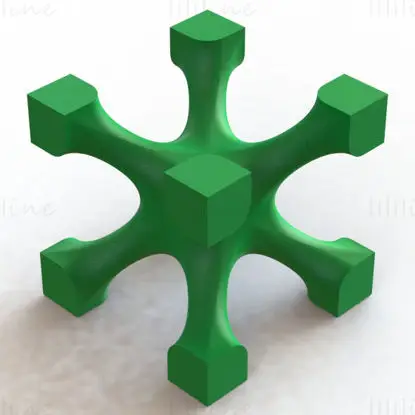 Gitterstrukturer av skjelett I-WP 3D-utskriftsmodell