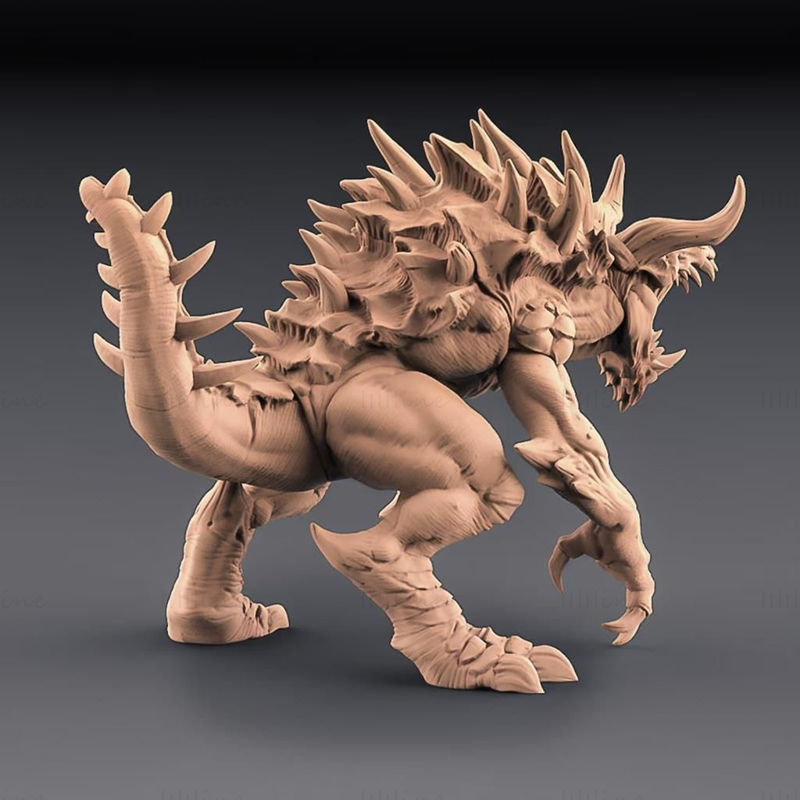 Legendarische verslinder Tarasque 3D-printmodel STL