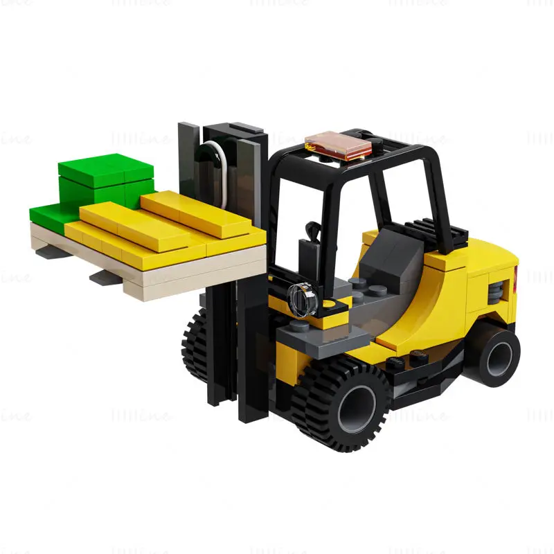 Lego 60198 Forklift truck 3d model