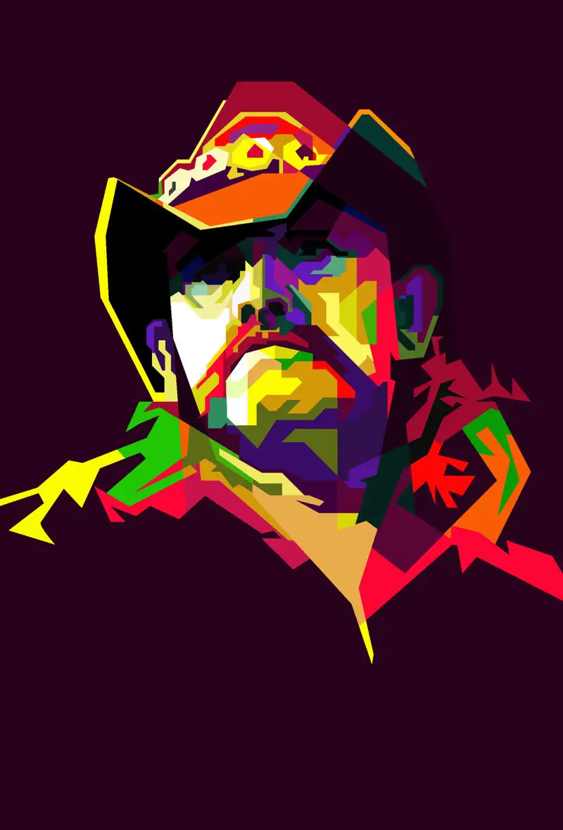 Lemmy Kilmister Pop Art WPAP Vector