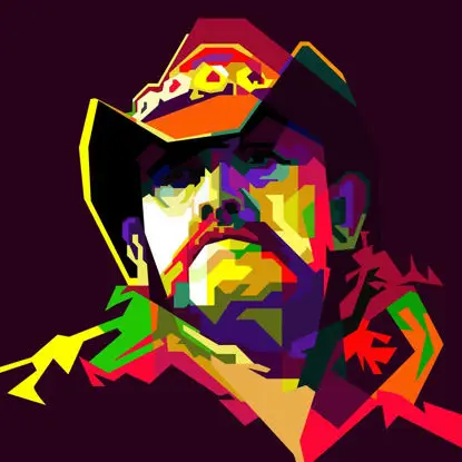 Lemmy Kilmister فن البوب ​​WPAP المتجهات