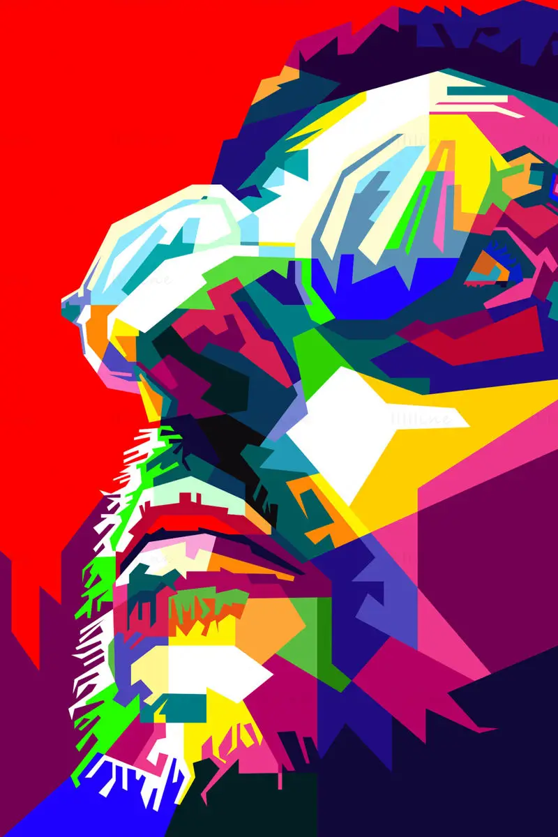 Leon Der professionelle Pop-Art WPAP