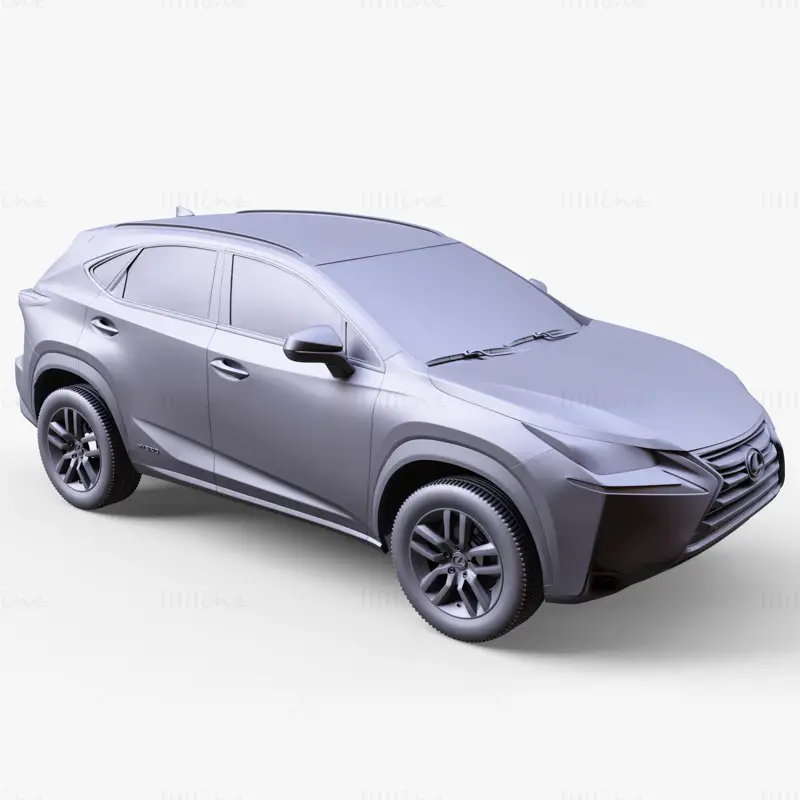 Coche híbrido Lexus NX modelo 3d