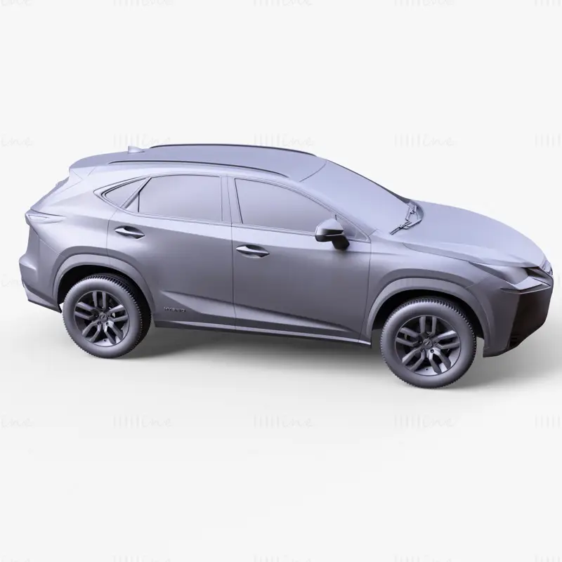 Coche híbrido Lexus NX modelo 3d