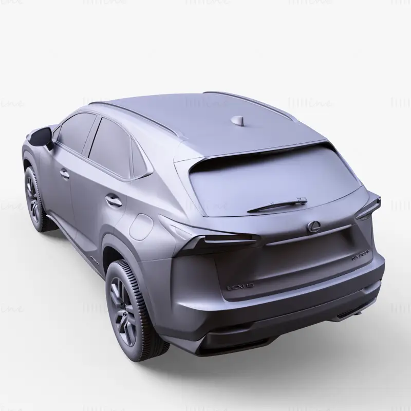 Coche híbrido Lexus NX modelo 3d