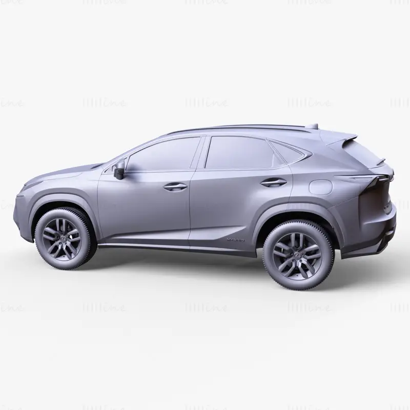 Coche híbrido Lexus NX modelo 3d