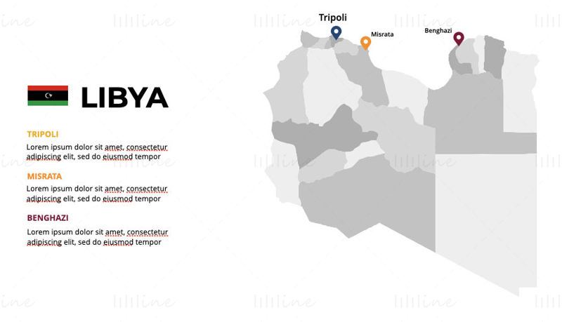 Libya Infographics Map editable PPT & Keynote