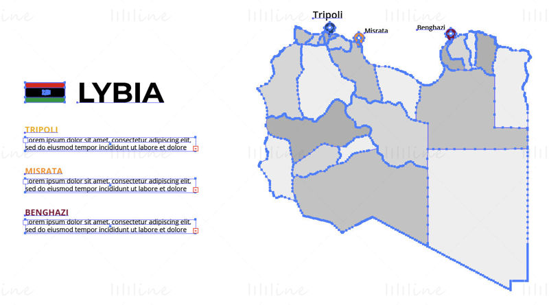 Libya map vector