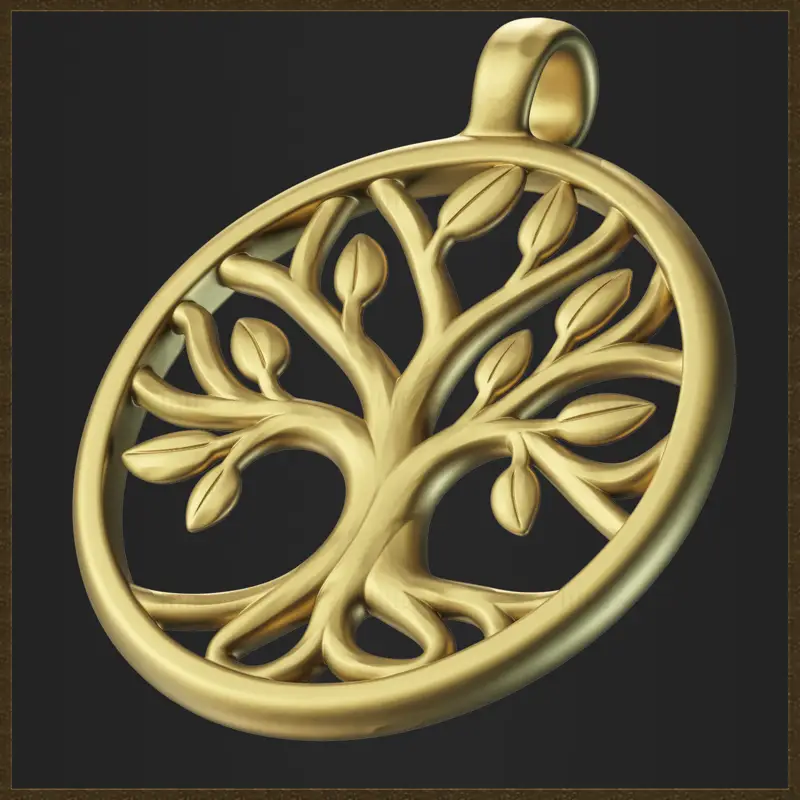 Oblikovanje nakita z obeskom Life Tree v 3D-tiskalniku