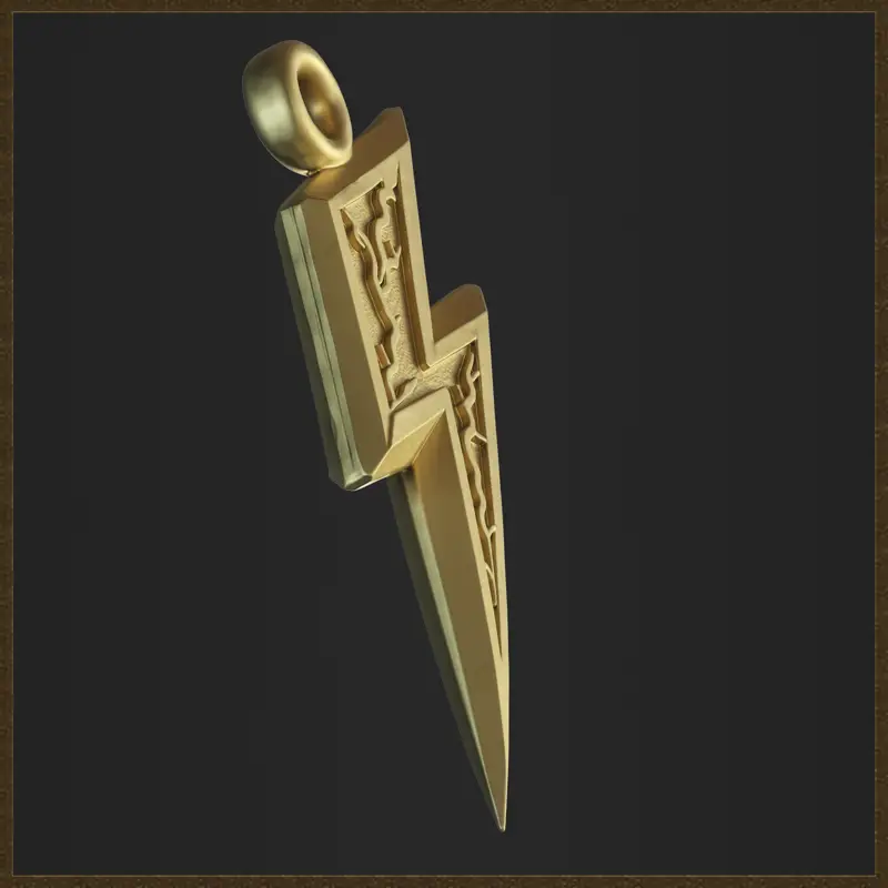 Bliksemschicht hanger sieradenontwerp 3D-printmodel