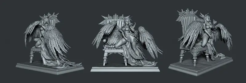 Archivo STL del modelo de impresión 3D de Lilim, el ángel caído