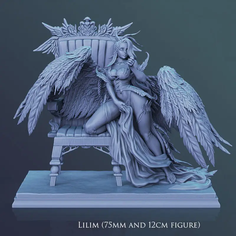 Archivo STL del modelo de impresión 3D de Lilim, el ángel caído