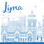 Lima Peru Skyline vectorillustratie