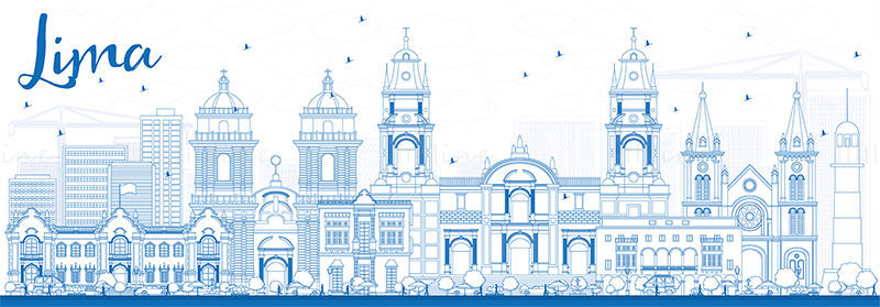 Lima Peru Skyline vector illustration