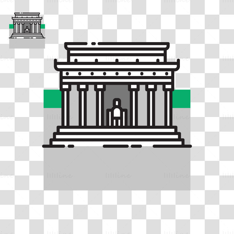 Lincoln Memorial vector illustration